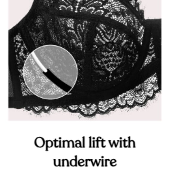 HSIA Bra 38DD Purple Lace Sheer Back Closure Underwire - Picture 11 of 14